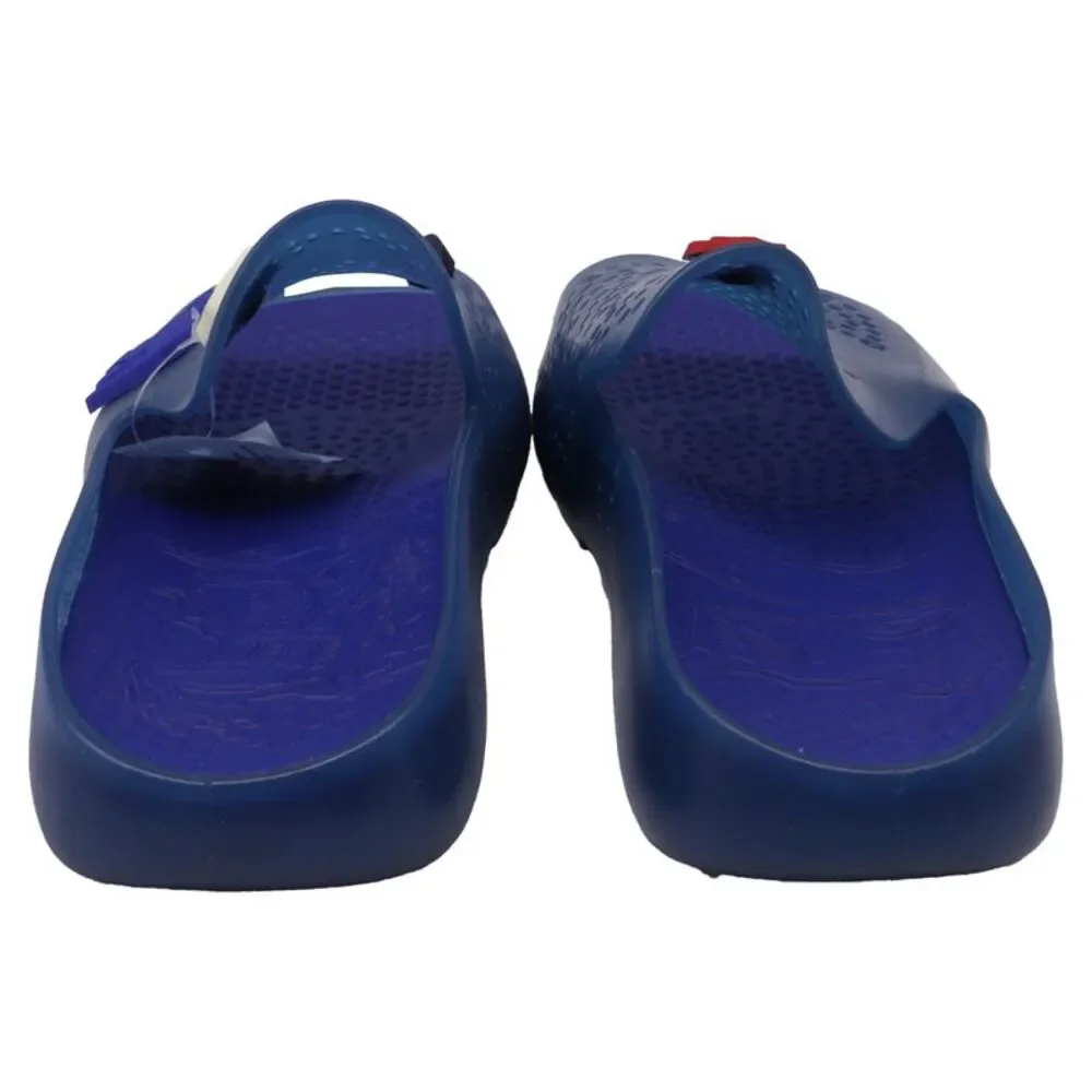 Burberry Stingray Charm-Embellished Slide Sandals in Blue Rubber